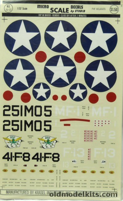 Microscale 1/32 F4F Wildcats US Navy / Marines, 32-12 plastic model kit